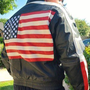 Vintage Caribou Creek %100 Leather USA Jacket Large (Motorcycle Bomber)